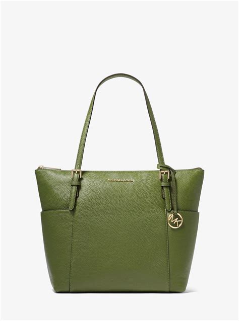 michael kors jet set medium pebbled leather tote bag|Michael Kors packable tote.